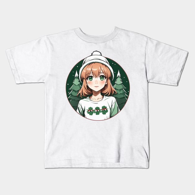 Christmas waifu Kids T-Shirt by tempura